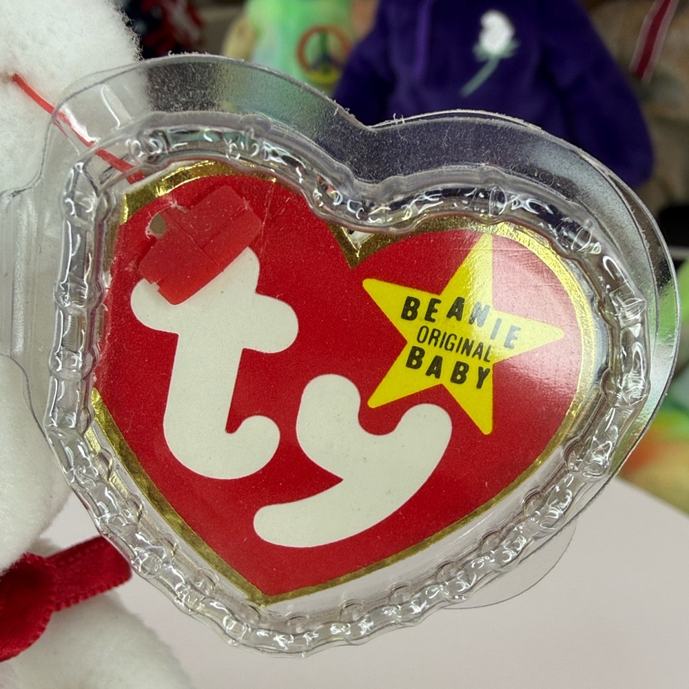 ❤️Rare Factory Sticker/PVC/German Nürnberg Tag - TY Valentino Beanie Baby 1994 - Picture 8 of 17